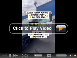 New 2025 Honda Accord Hybrid Sport L Video Poster